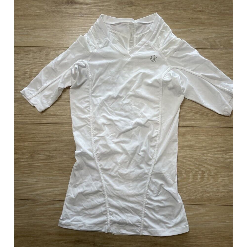 Intelliskin Women's Small Posture Corrective White Short Sleeve Medical T Shirt